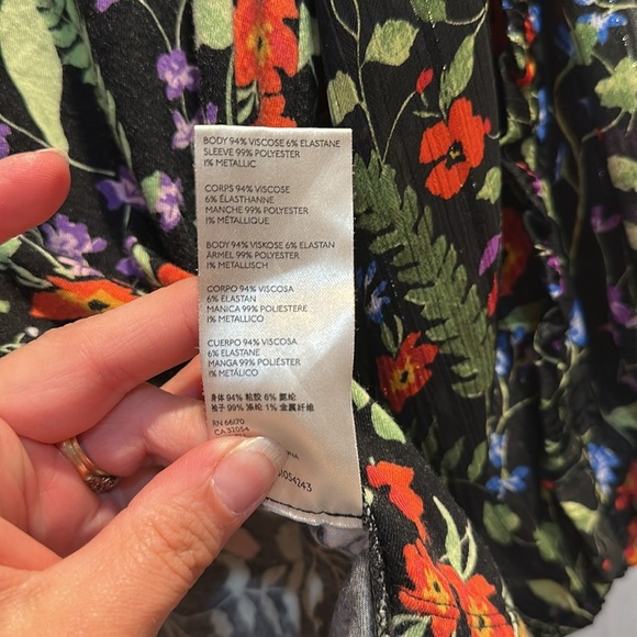 Anthropologie Maeve Jacquin Floral Peasant Blouse M Top - Picture 8 of 8